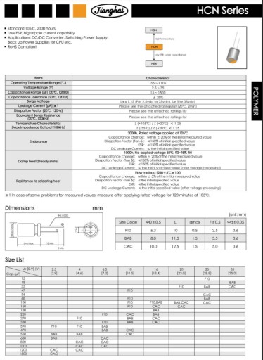 100uF/16V 100uF 16V polymérny kondenzátor s nízkym ESR