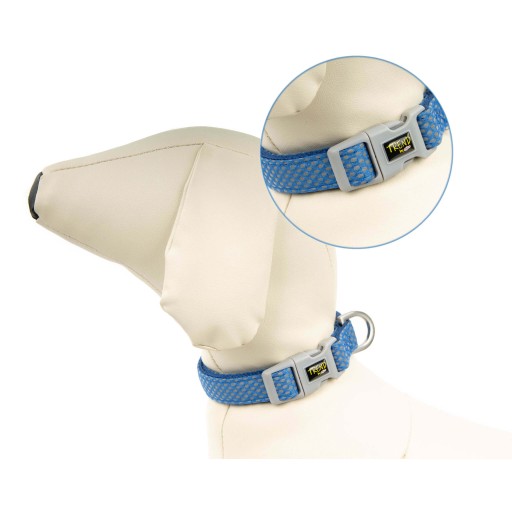 TREND DOTS Click golier 40-66cm Modrý 25mm