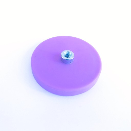 Neodymový magnetický držiak D34L guma FIALOVÁ