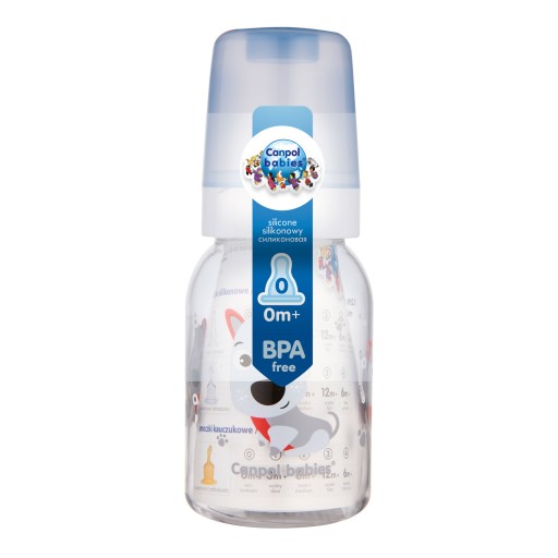 Canpol úzka fľaša 120ml ROZTOMNÉ ZVIERATKÁ