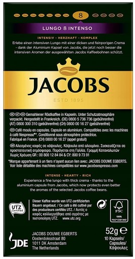 Nespresso Jacobs Lungo Intenso 10 kapsúl