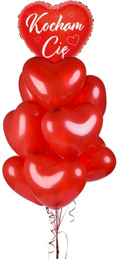 Valentínska súprava balónov Červené srdce I LOVE YOU