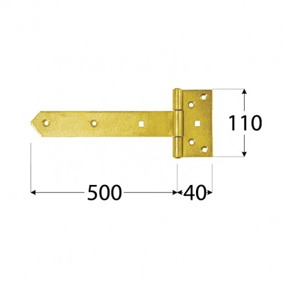 Záves brány 500x40x4mm GOLD ZINC brány, dvere