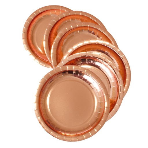 ROSE GOLD ružové zlaté poháre a taniere pre sliepky