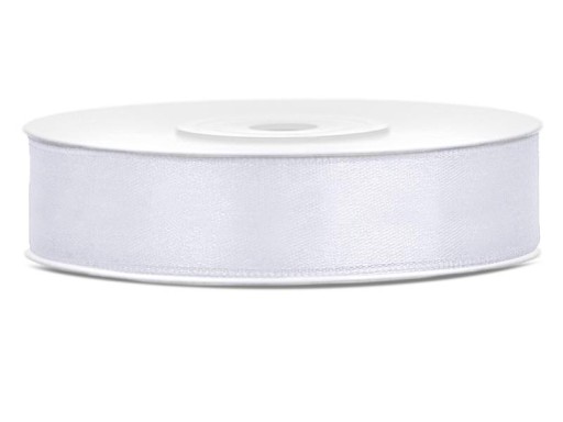 STUHA BIELE SATÉNOVÁ 12mm 25m
