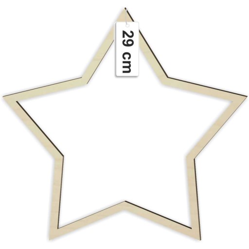 Drevený prívesok Prsteň lapač snov HVIEZDA hviezda preglejka šírka 29cm