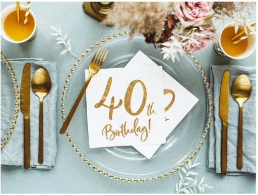 Papierové obrúsky s potlačou 40. narodenín
