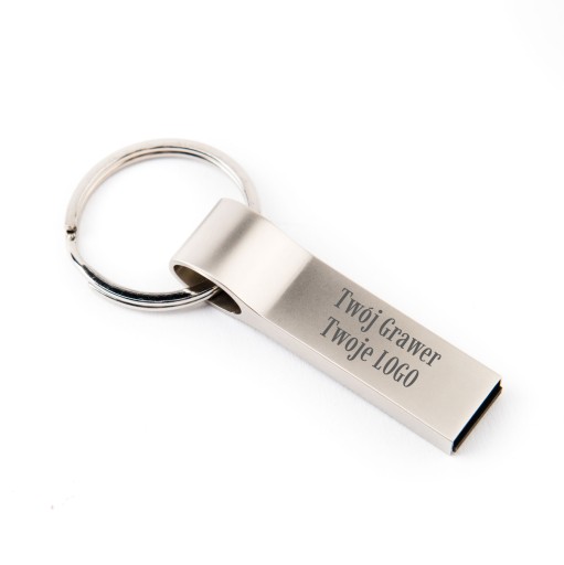 Kovový prívesok mini 1 GB USB 2.0 + GADGET NA GRAVÍROVANIE LOGA