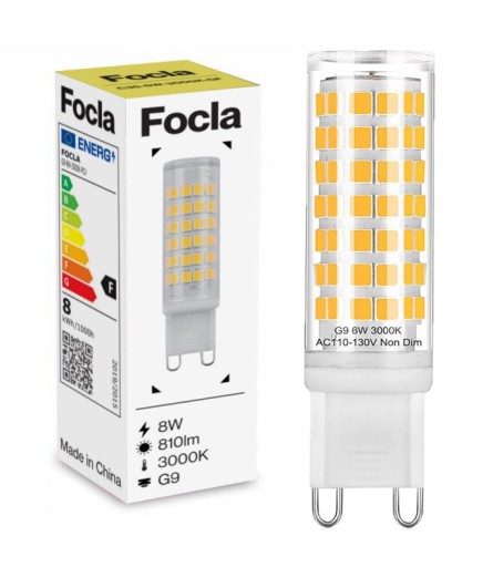 FOCLA G9 LED ŽIAROVKA 8W TEPLÁ BIELA 3000K 810lm