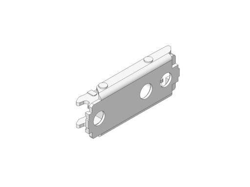 CLIP, priame vedenie s excentrom, 0 mm, oceľ
