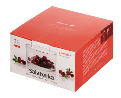 Šalátová misa rovná sklenená na šalát, 14 cm
