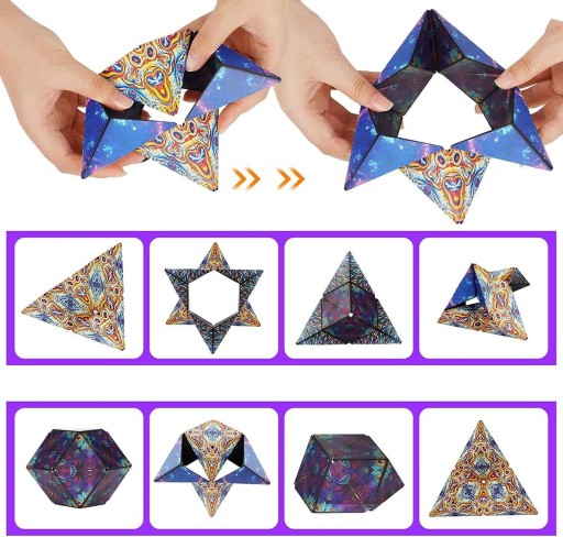 Fidget Cube Magic Cube Antistresová magnetická kocka MODRÁ