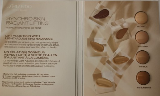Sada vzoriek Shiseido Synchro Skin Radiant 4x0,5m
