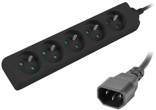 Power strip UPS predlžovací kábel 5x 230V 1M C14