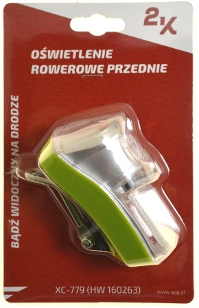 PREDNÁ LAMPA 2K 160263 ZELENÁ, NA AKUMULÁTOR