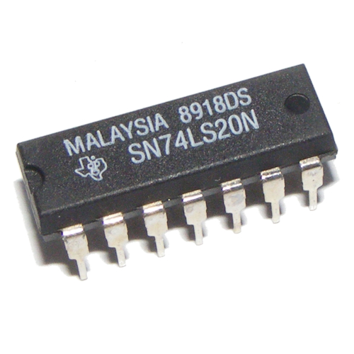 SN74LS20N Duálny 4-vstupový NAND gate DIP14 x5 čip