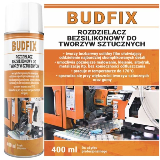 Rozdeľovač foriem bez silikónu, mazivo do 170C, sprej 400ml