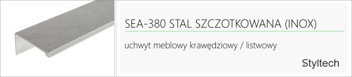 Nábytková násada SEA-380 INOX s brúsenými okrajmi.
