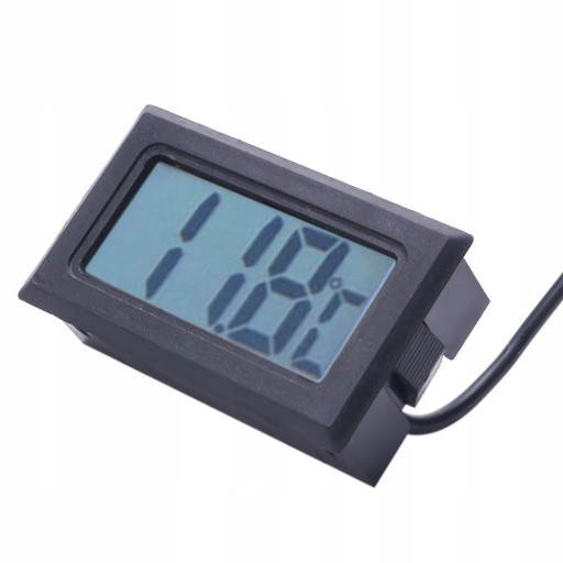 LCD elektronický teplomer so sondou Čierny do 110C