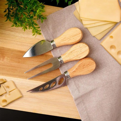 EXCELLENT HOUSEWARE nerezový príbor na syr, 3 ks.
