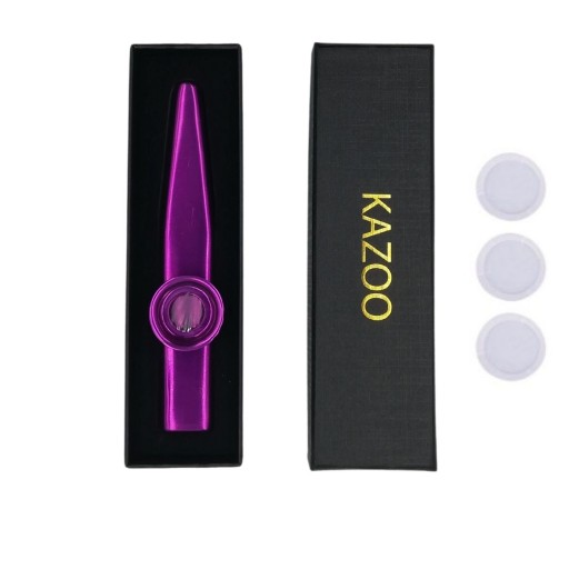 Fialový KAZOO CASE, membrány ZDARMA, kov