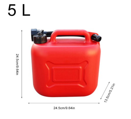 PLASTOVÁ NÁDOBKA NA PALIVO, SUROVÝ OLEJ, 5L CERTIFIKÁT