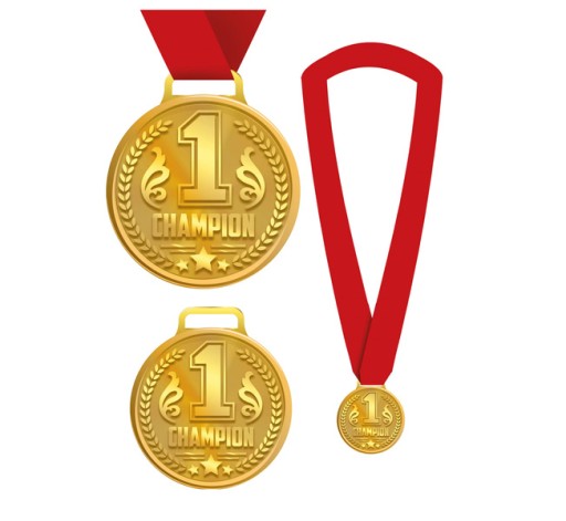 ZLATÁ MEDAILA ŠAMPIÓNA 1 METAL AWARD TROPHY
