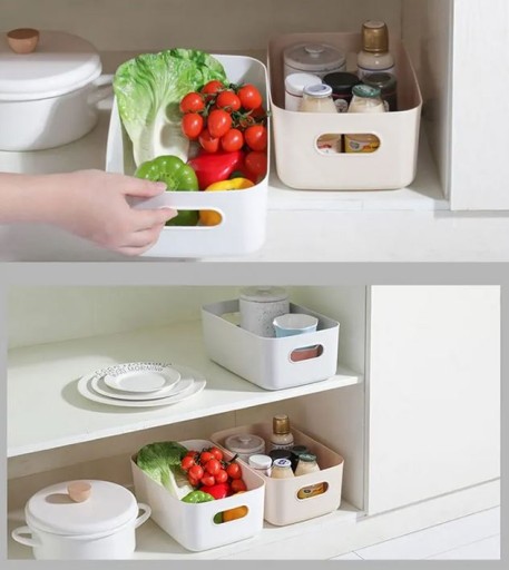NÁDOBNÝ KOŠÍK JOY organizér na korenie 23x15,5x10 BIELY