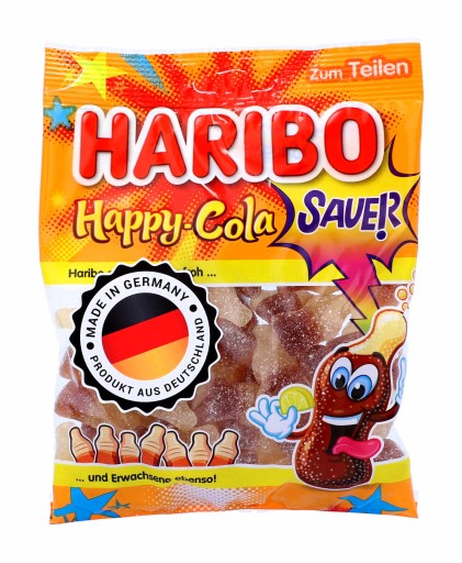 HARIBO Sour Foam Jelly Beans Sour Happy Cola 175g