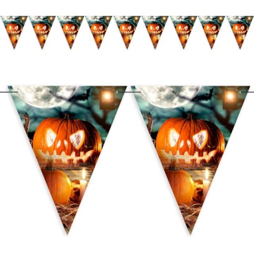 girlandový papier BANNER FLAGS tekvica HALLOWEEN