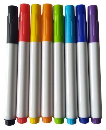 Fixky stierateľné za sucha, tabuľa, mix farieb, 12
