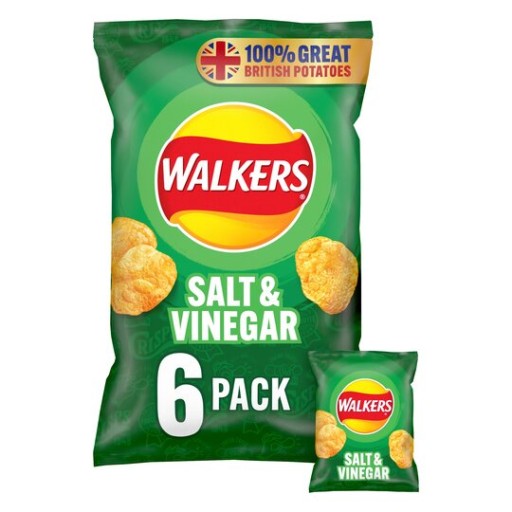 WALKERS chrumky soľ a ocot 6 x 25 g