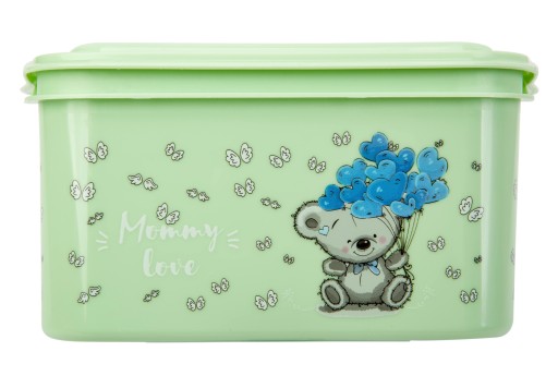 ZATVORENÝ KONTAJNER hračky raňajkový box mint