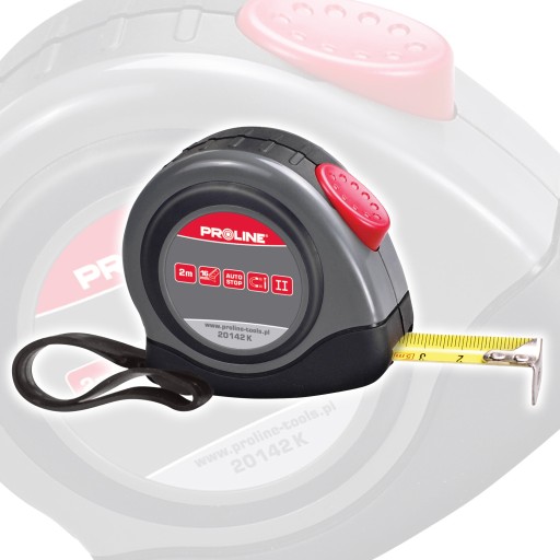 Zvinovací meter 3 m/16 mm, automatický zámok, gumený kryt, karta