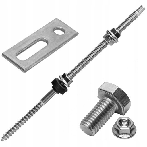 DVOJZÁVITOVÁ SKRUTKA PV M10X250 + ADAPTÉR + SKRUTKA M10x20mm + MATICE