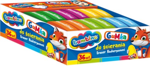 Bambino farebná školská guma