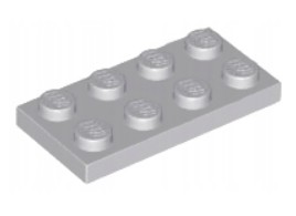 LEGO Plate 2x4 Svetlošedá Svetlomodrošedá 10 dielikov 4211395 3020