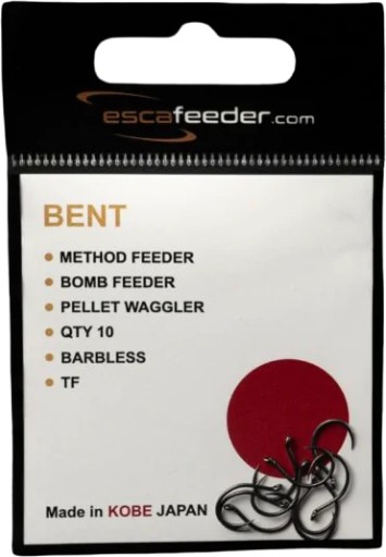 Háčiky bez protihrotu ESCA FEEDER BENT pre METHOD FEEDER veľkosť 10