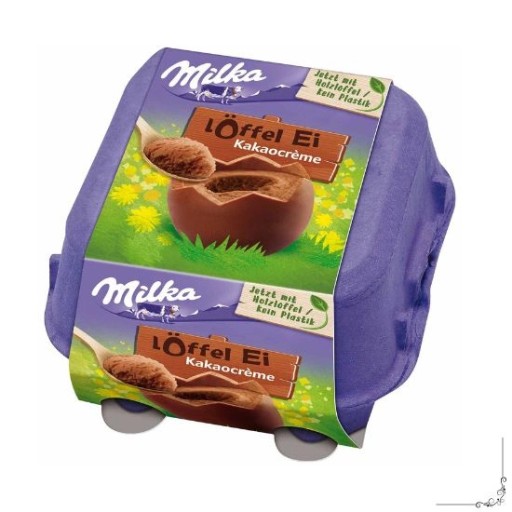 Štvorbalenie kakaa Milka Egg s lyžičkou z Nemecka