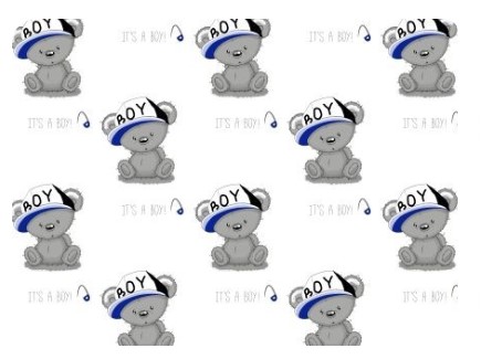 Flanelová plienka 40x80 Teddy Bear Boy White