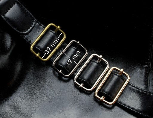 Nastavovače tašiek na batoh 32 mm, 10 ks, strieborné