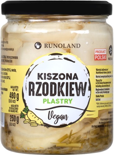Plátky nakladanej bielej reďkovky. Skús to! Skvelé ako doplnok alebo na sendviče