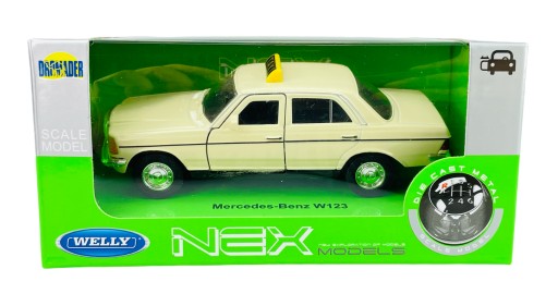 WELLY MERCEDES-BENZ E CLASS W123 TAXI 1:34 NOVINKA