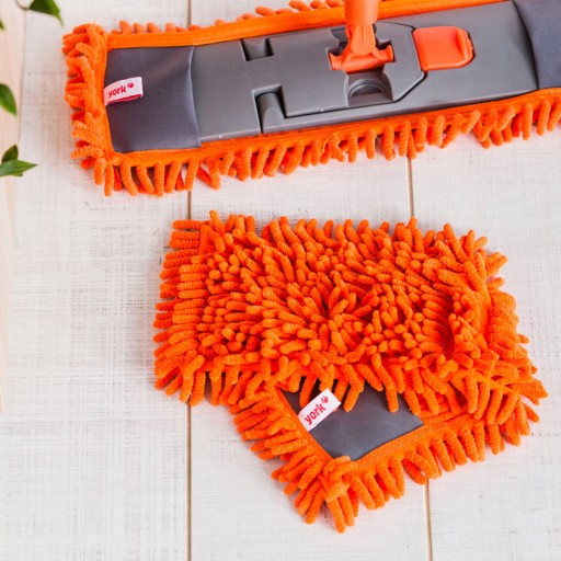 Plochá vložka mopu, náhradná špička, poťah z mikrovlákna, oranžová