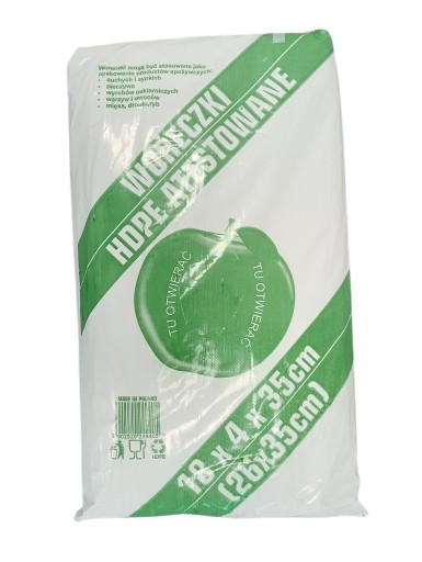 HDPE raňajkové vrecká, certifikované 18/35