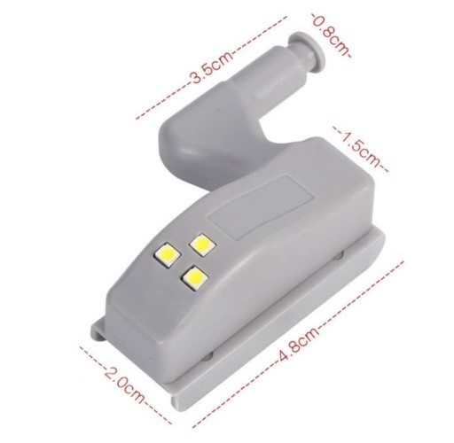 Lampa do šatníka, NÁBYTKOVÁ skriňa VÝPREDAJ, dvierka LED, 1 ks, na batérie
