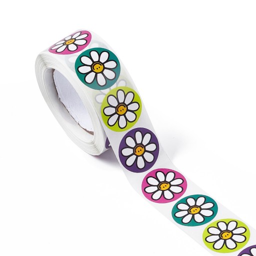 Nálepky Kvety Kvety Jarná Veľká noc Scrapbooking 4 vzory 2,5cm 50ks