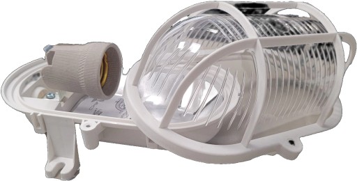 Kanálové nástenné svietidlo PAWBOL s plastovou sieťkou E27 240V