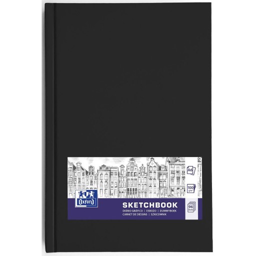 Skicár A6 96 listov 100g čierny OXFORD