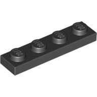 LEGO Tanier 1x4 Čierna 371026 3710 - 2 ks